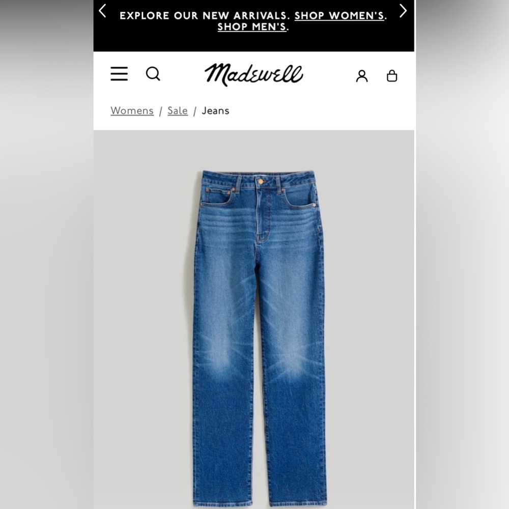 Madewell 90’s straight jean